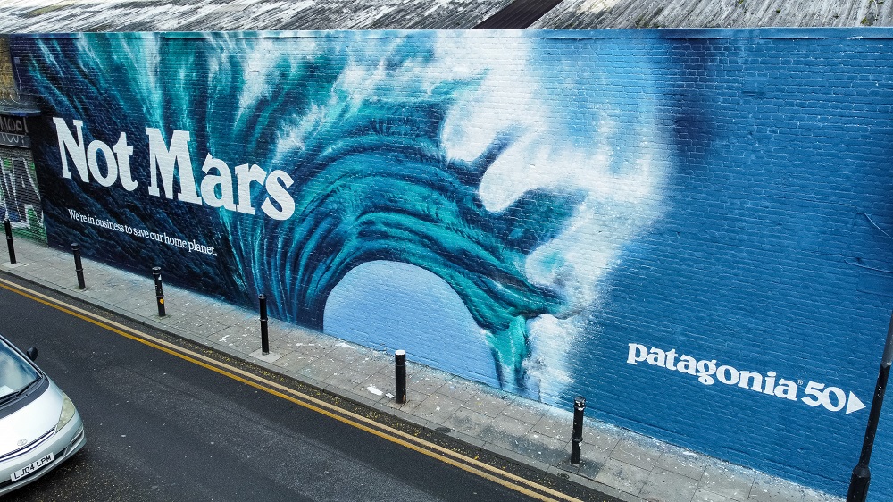 Patagonia at 50 - thanks to Lawless Studio on the Hanbury Street Wall